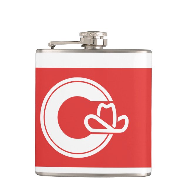 Cantil Flag of Calgary, Alberta Flask (Frente)