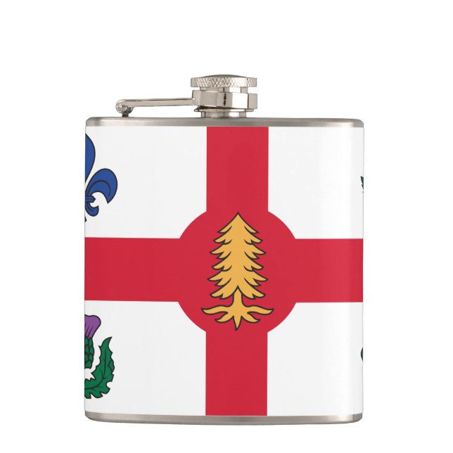 Cantil Flag of Montreal, Quebec Flask (Frente)