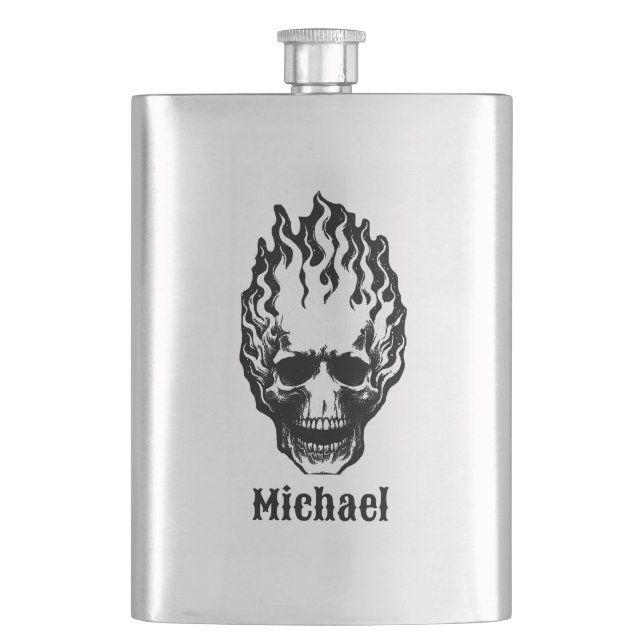 Cantil Flaming Skulls Personalized (Frente)