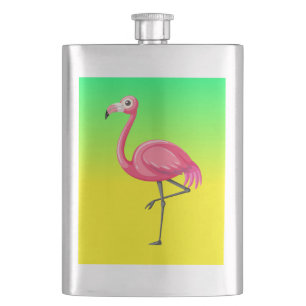 Cantil Flamingo Rosa em Estilo Cartoon