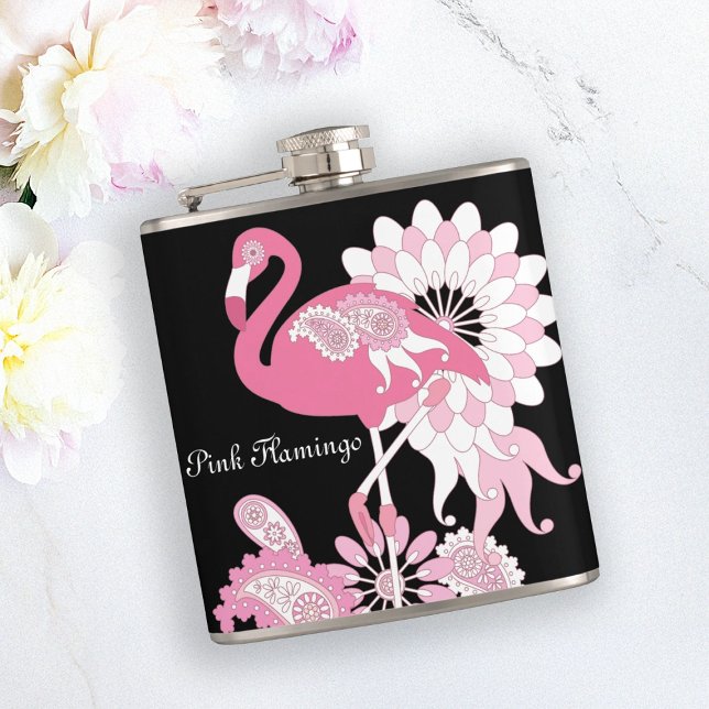 Cantil Flamingo Rosa Preto Personalizado (Criador carregado)