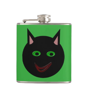Cantil Fláscara de Gato Preto de Halloween