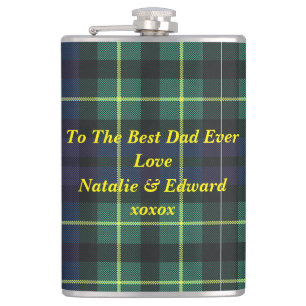 Cantil Flask - Amarelo, Verde e Azul Tartan