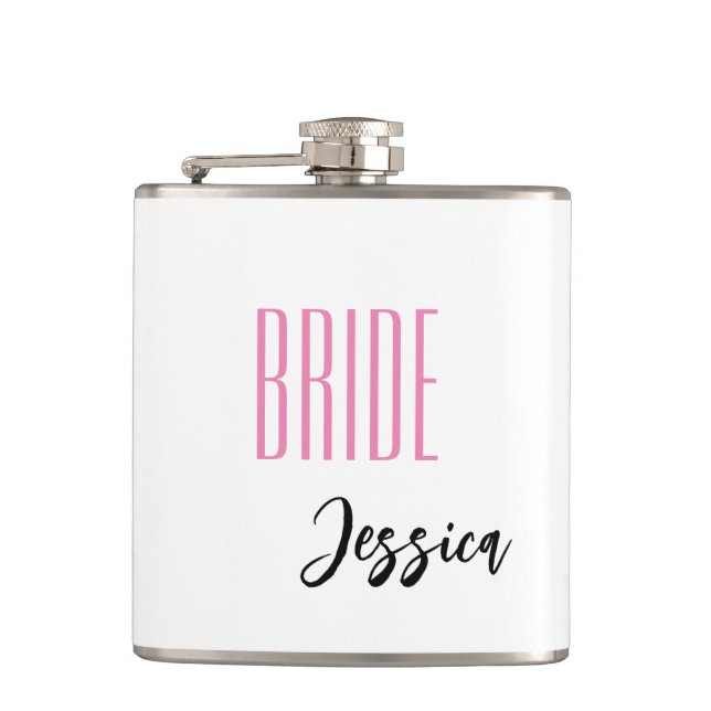 Cantil Flask de Brilho de Nome Personalizado (Frente)