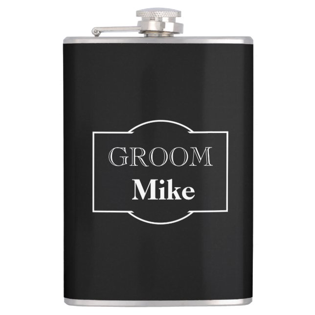 Cantil Flask-Groom De Vinilo Embalado (Frente)