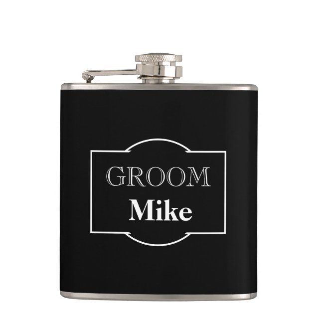 Cantil Flask-Groom De Vinilo Embalado (Frente)