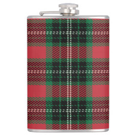 Cantil Flask Red & Green Tartan