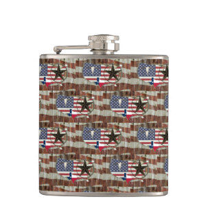 Cantil Flask Russo Texas Lone Star Texas Long Horn