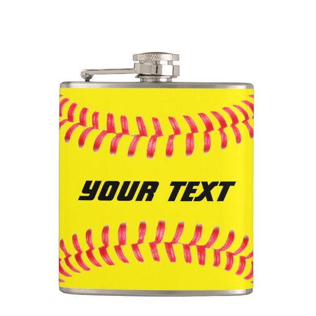 Cantil Flask Softball Personalizado (Frente)