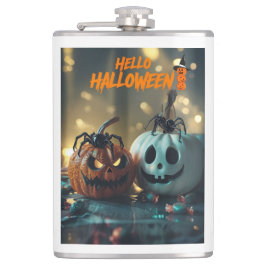 Cantil Flasques avec vinyle citrouille hello halloween