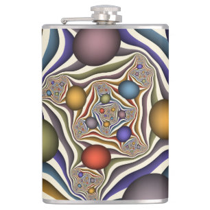 Cantil Flexibindo Arte Fractal Colorida Abstrato