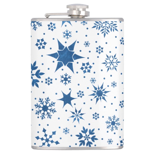 Cantil 💙 Floco de Neve Azul Presente de Inverno para Ele (Frente)