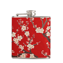 Cantil Flor de ameixa vermelha legante