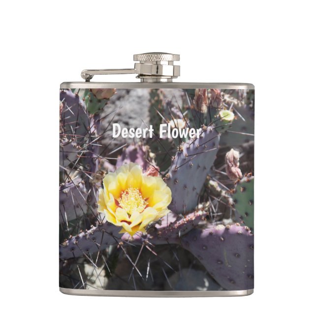 Cantil Flor de cacto amarelo em primavera (Frente)