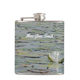 Cantil Flor de Lago Waterlily Pond Eu Bebo Flask