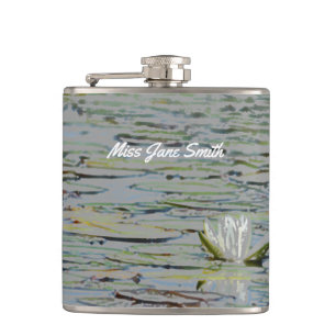 Cantil Flor de Lago Waterlily Pond Eu Bebo Flask