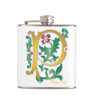 Cantil Flor de lis do monograma da letra P