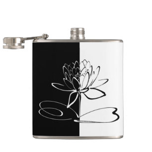 Cantil Flor de Lótus Preta e Branca Yin Yang