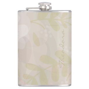 Cantil Floral de Abstrato violeta rosa-rosa Dourado elega