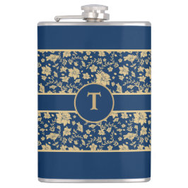 Cantil Floral de Marinho Dourado Personalizado