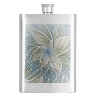 Cantil Floral Dream Pattern Abstrato Blue Khaki Fractal