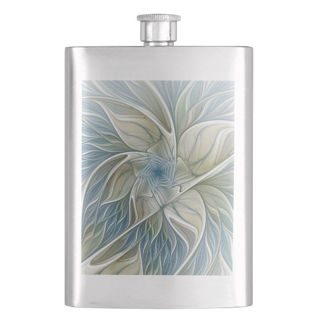 Cantil Floral Dream Pattern Abstrato Blue Khaki Fractal (Frente)