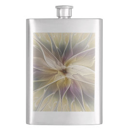 Cantil Floral Fantasy Dourada Eggplant Abstrato Art Fract