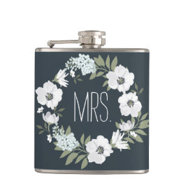 Cantil Floral Wedding Gifts Personalizado Flask