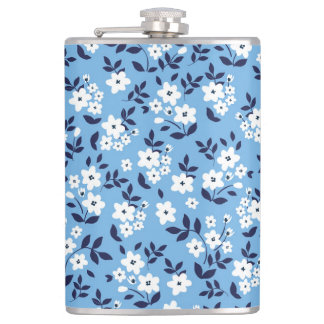 Cantil Flores Azuis, Brancas: Vintage