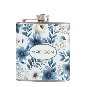 Cantil Flores Azuis e Beige