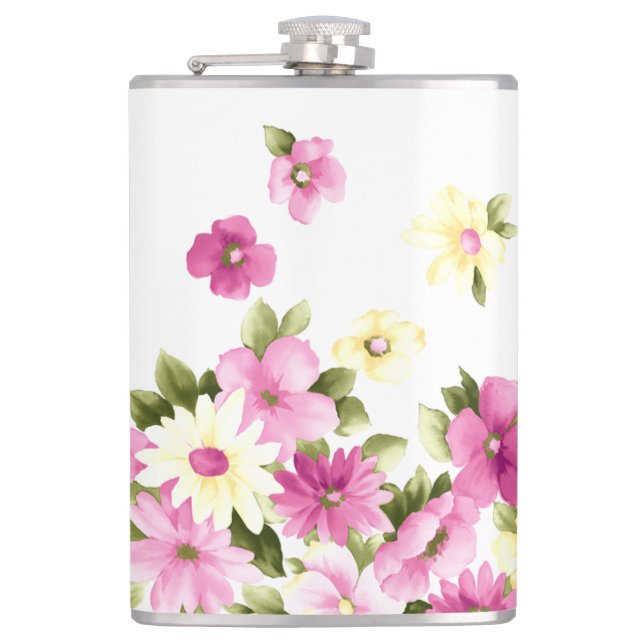 Cantil Flores Coloridas Adoráveis e Femeninas em Flor (Frente)