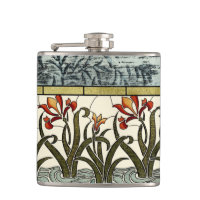 Flores de vidro manchadas com borda de estanho