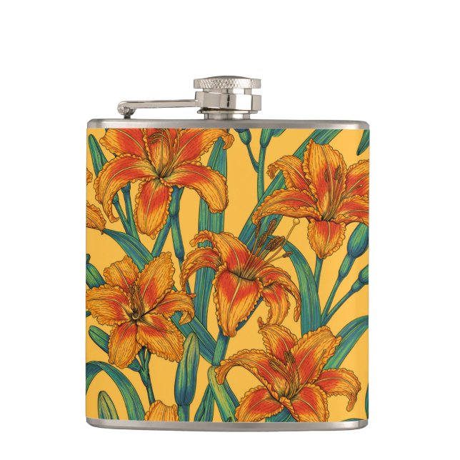 Cantil Flores do dia, azuis e amarelas, (Frente)