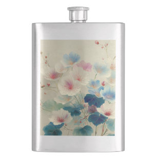 Cantil Flores em Flor - Arte Botânica em Pastel Suave #1