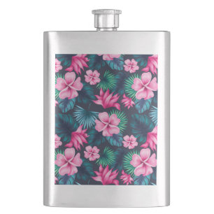 Cantil Flores Rosa com Folhas Verdes - 79066