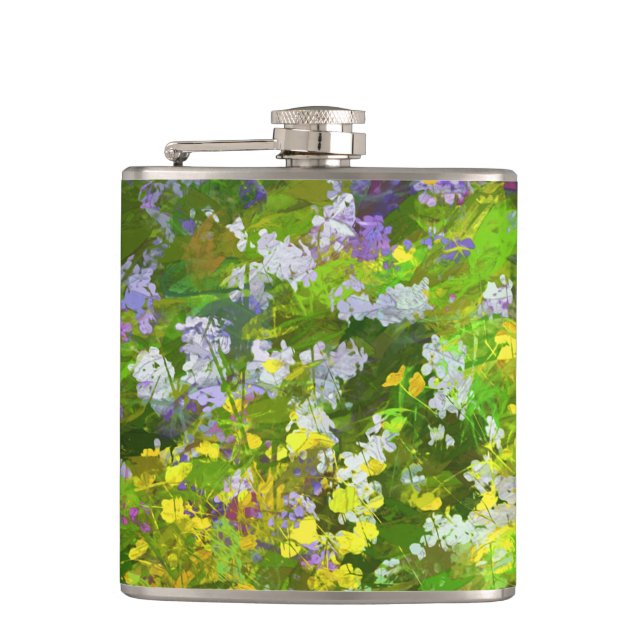 Cantil Flores Selvagens Impasto - Arte Flor Original (Frente)