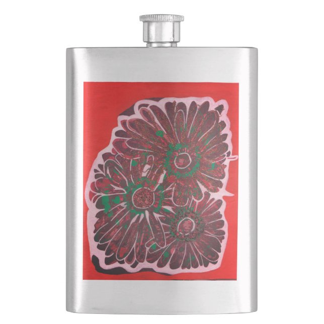 Cantil Flores vermelhas e verdes (Frente)