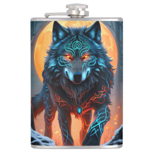 Cantil Floresta Celtic Wolf Moonlit