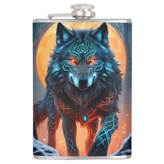 Cantil Floresta Celtic Wolf Moonlit