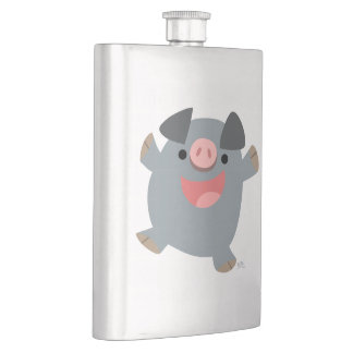 Cantil Folha Clássica de Bouncy Pig de Bouncy de Cartoon