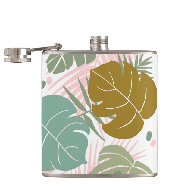 Cantil Folhagem Tropical - Padrão De Monstera E Folha De  (Aberto)