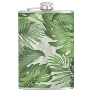 Cantil Folhas da selva tropical: fundo floral sem costura