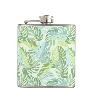 Cantil Folhas de palmeira tropicais Pastel