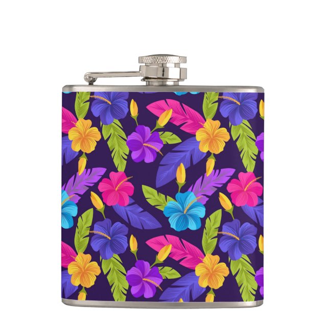 Cantil Folhas tropicais e flores Padrão-23857 (Frente)
