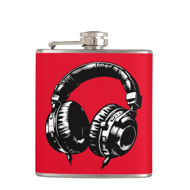 Cantil Fones de ouvido de música negra DJ (Frente)