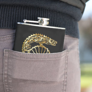 Cantil Forja dourada do capacete da armadura do cavaleiro