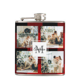 Cantil Foto de Xadrez e Colagem Red Buffalo com Inicial