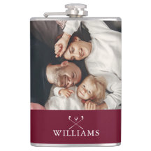 Foto e Nome Personalizados Burgundy Vermelho