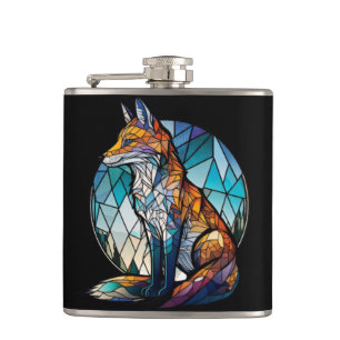 Cantil Fox Animal Portrait Vidro Escondido Vidro Selvagem