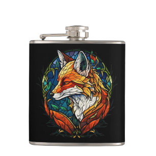 Cantil Fox Animal Portrait Vidro Escondido Vidro Selvagem